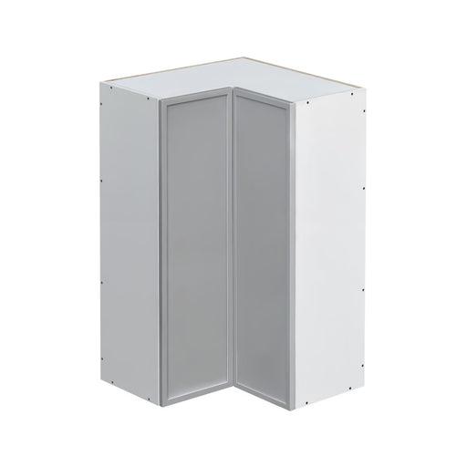 Mallorca Dolphin Gray Wood Diagonal Corner Wall Cabinet 1
