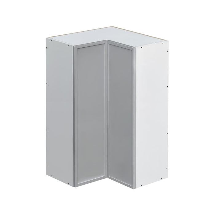 Mallorca Dolphin Gray Wood Diagonal Corner Wall Cabinet 1