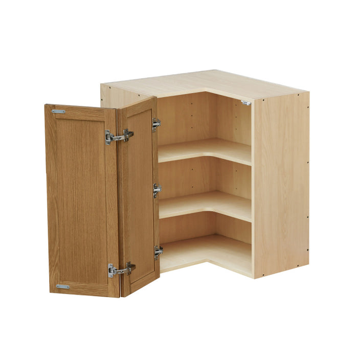 Shady Oak Wood Diagonal Corner Wall Cabinet 2