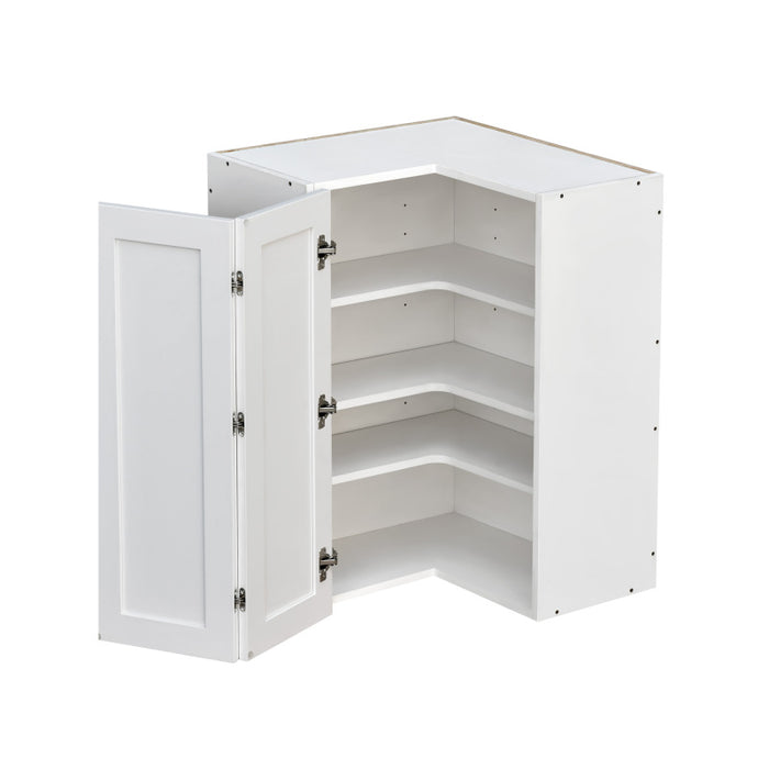 Mallorca White Wood Diagonal Corner Wall Cabinet 2