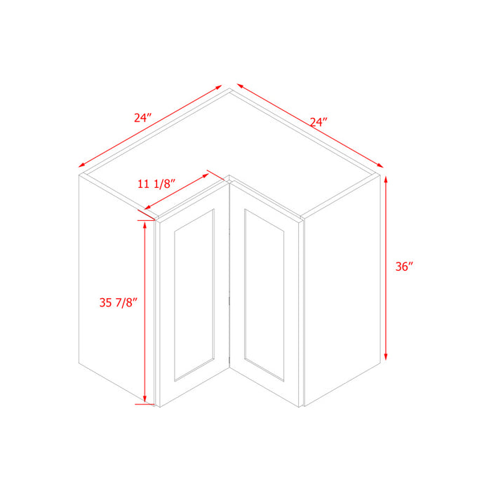 Mallorca White Wood Diagonal Corner Wall Cabinet 3