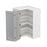 Mallorca Dolphin Gray Wood Diagonal Corner Wall Cabinet 2