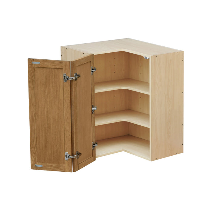 Shady Oak Wood Diagonal Corner Wall Cabinet 2