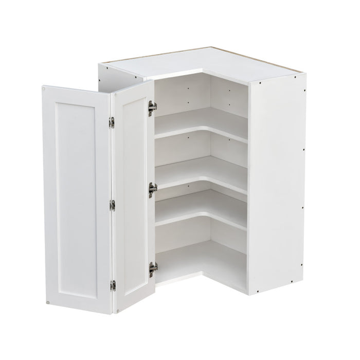 Mallorca White Wood Diagonal Corner Wall Cabinet 2