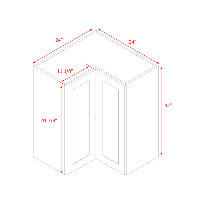 Mallorca White Wood Diagonal Corner Wall Cabinet 3