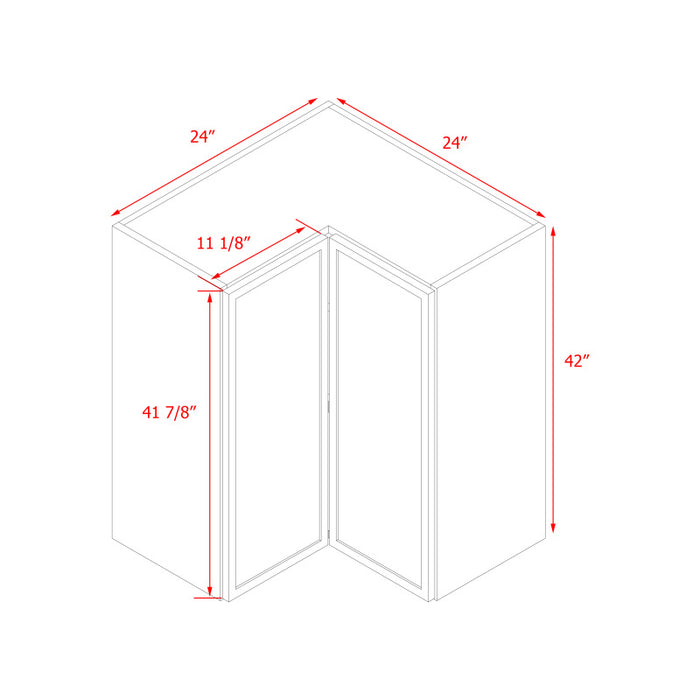 Shady White Wood Diagonal Corner Wall Cabinet 3