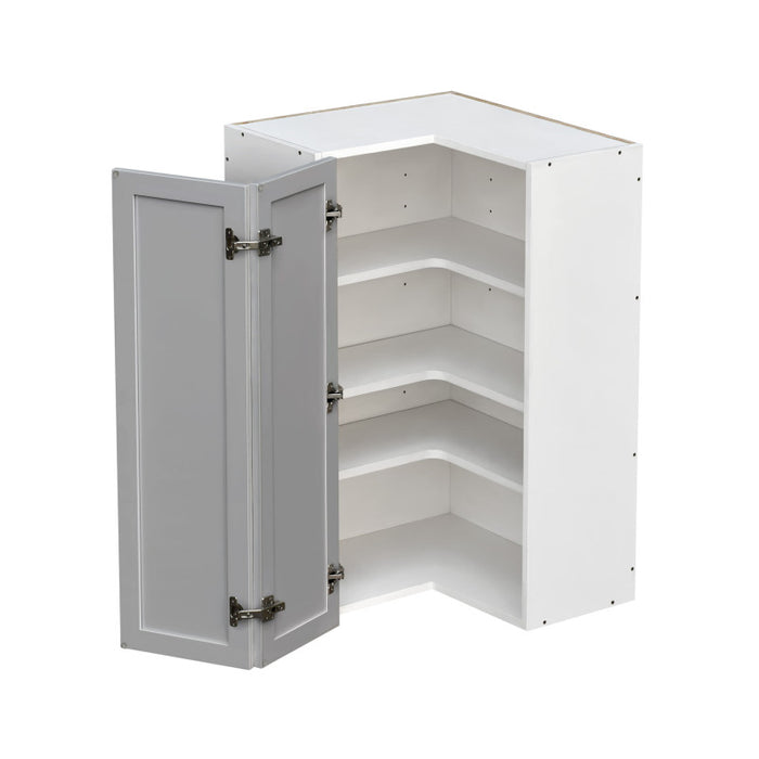 Mallorca Dolphin Gray Wood Diagonal Corner Wall Cabinet 2