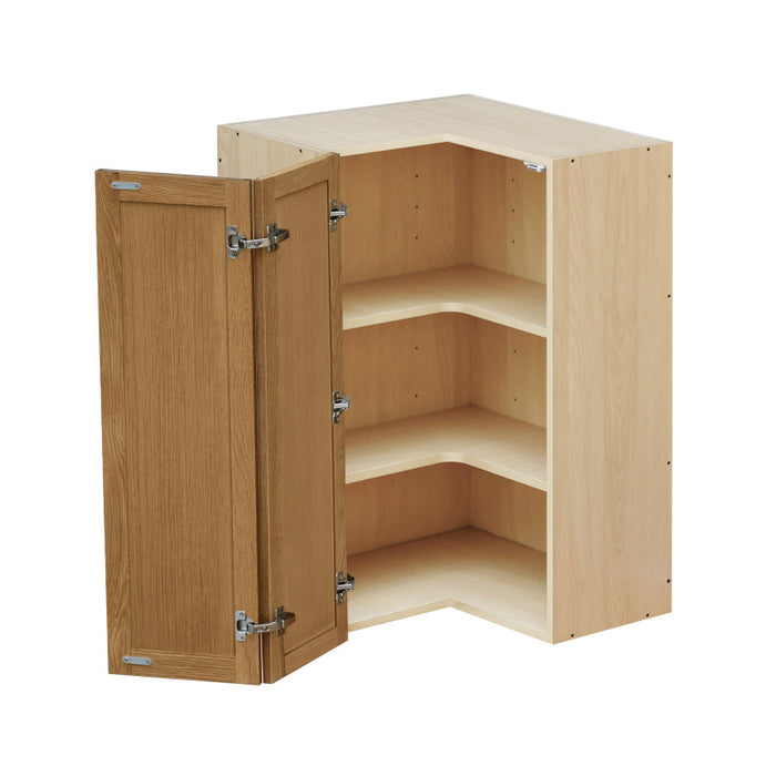 Shady Oak Wood Diagonal Corner Wall Cabinet 2