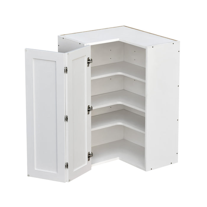 Mallorca White Wood Diagonal Corner Wall Cabinet 2