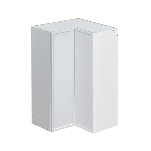 Shady White Wood Diagonal Corner Wall Cabinet 1