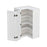 Shady White Wood Diagonal Corner Wall Cabinet 2