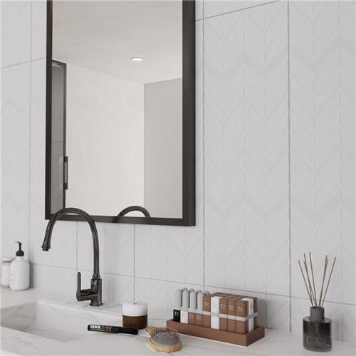 Lumiere Ceramic Lelue Blanco Tile Satin 6