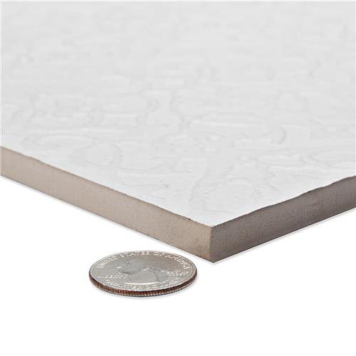 Lumiere Ceramic Grecque Blanco Tile Satin 3
