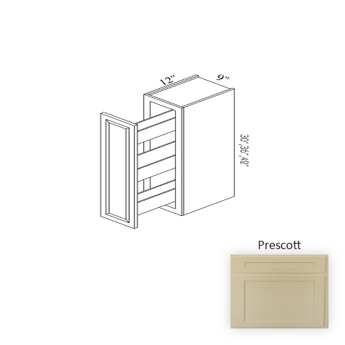 WSR0942 Wood Prescott Pull Out Base Cabinet Base Prescott 1