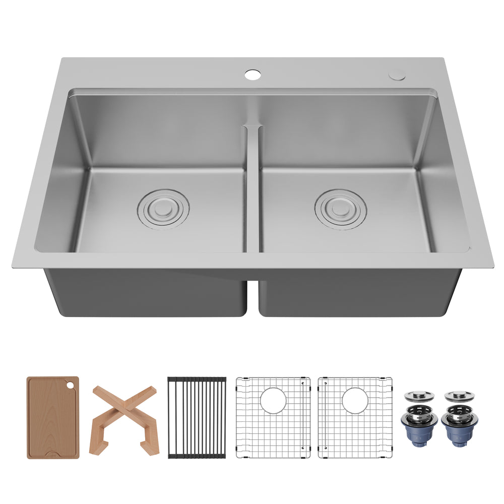 Stainless Steel Stainless Steel Kitchen Sink Satin Brushed 1