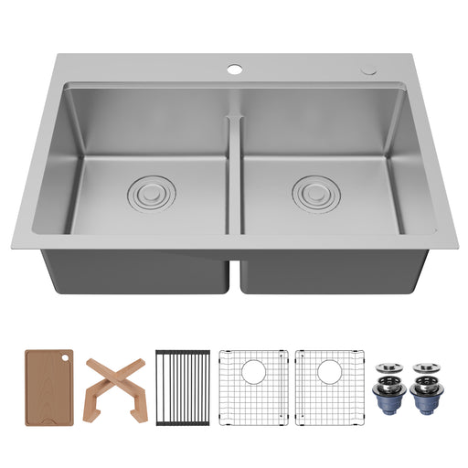 Stainless Steel Stainless Steel Kitchen Sink Satin Brushed 1