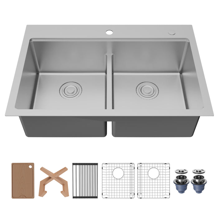 Stainless Steel Stainless Steel Kitchen Sink Satin Brushed 1