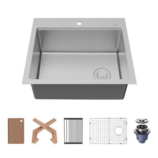 Stainless Steel Stainless Steel Kitchen Sink Satin Brushed 1