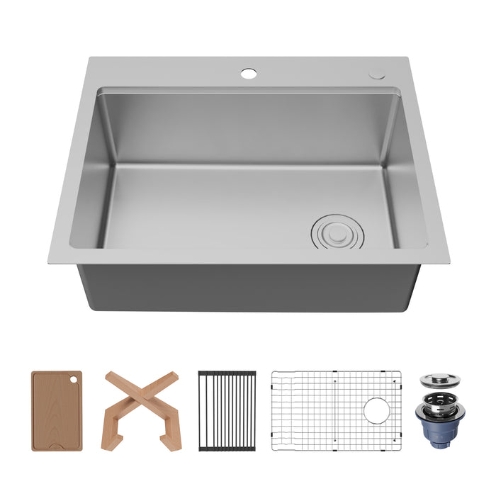 Stainless Steel Stainless Steel Kitchen Sink Satin Brushed 1
