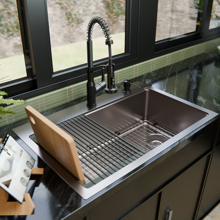Stainless Steel Stainless Steel Kitchen Sink Satin Brushed 4