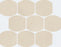 Full Sheet Sample - Walk Ivory Oval Porcelain Mosaic - 10.50" x 11.75" Matte