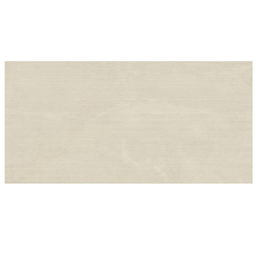 Walk Porcelain Ivory Rigatino Deco EMMNATU Tile Matte 1