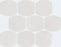 Full Sheet Sample - Walk White Oval Porcelain Mosaic - 10.50" x 11.75" Matte