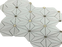 Full Sheet Sample - Thassos & Brass All Star Marble & Brass Mosaic - 10.15" x 11.80" x 3/8" Polished