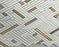 Thassos & Brass Polished Marble & Brass Mosaic - Folle