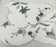 Full Sheet Sample - Thassos / Carrara / Nova Blue Fuschia Marble & Brass Mosaic - 13.69" x 13.69" x 3/8" Polished
