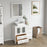 CVC White Solid Wood with Basin Engineered Marble Top and Mirror CVC24 Bathroom Cabinet - 36" x 18.5" x 36"