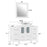 CVC White Solid Wood with Basin Engineered Marble Top and Mirror CVC24 Bathroom Cabinet - 48" x 18.5" x 36"