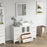 CVC White Solid Wood with Basin Engineered Marble Top and Mirror CVC24 Bathroom Cabinet - 48" x 18.5" x 36"