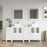 CVC White Solid Wood with Basin Engineered Marble Top and Mirror CVC24 Bathroom Cabinet - 72" x 18.5" x 36"