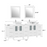 CVC White Solid Wood Vanity Cabinet - 84" x 18.5" x 36"