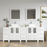 CVC White Solid Wood Vanity Cabinet - 84" x 18.5" x 36"