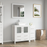 CVC Solid Wood White Bathroom Cabinet White