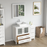 CVC Solid Wood White Bathroom Cabinet White
