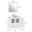 CVC Solid Wood White Bathroom Cabinet White