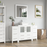 CVC Solid Wood White Bathroom Cabinet White
