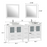 CVC Solid Wood White Bathroom Cabinet White