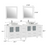 CVC Solid Wood White Bathroom Cabinet White