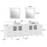 CVC Solid Wood White Bathroom Cabinet White