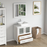 CVC Solid Wood White Bathroom Cabinet White