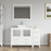CVC Solid Wood White Bathroom Cabinet White