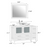CVC Solid Wood White Bathroom Cabinet White