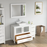 CVC Solid Wood White Bathroom Cabinet White