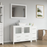 CVC Solid Wood White Bathroom Cabinet White