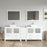 CVC White Solid Wood with White Engineered Marble Top and Mirror CVC36 Bathroom Cabinet - 84" x 18.5" x 36"