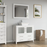 CVC Solid Wood White Bathroom Cabinet White